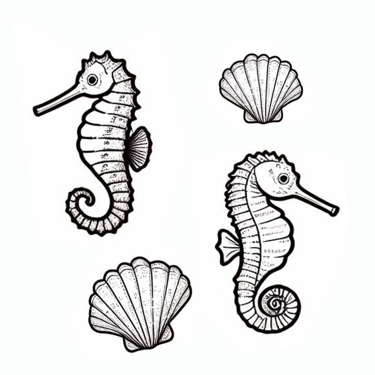 Denizatı boyama denizatı çizim boyama, okul öncesi boyama