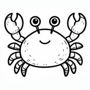 Yengeç boyama, ilk boyamam, okul öncesi boyama, bedava boyama sayfası