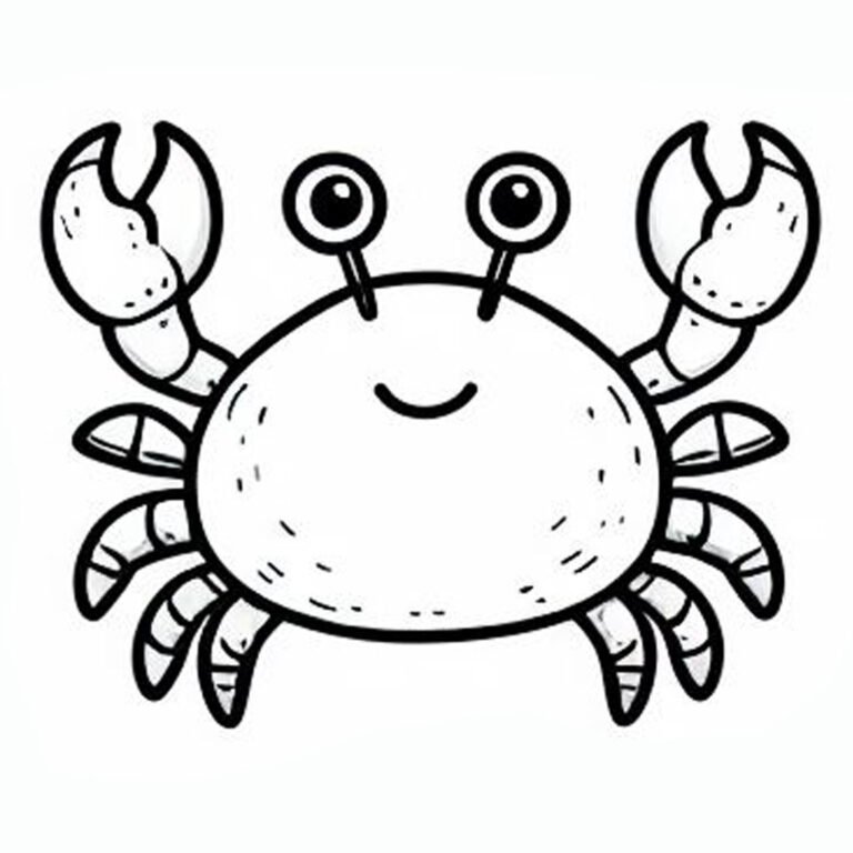 Yengeç boyama, ilk boyamam, okul öncesi boyama, bedava boyama sayfası