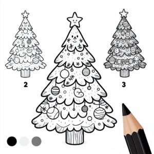 Yılbaşı Ağacı & Noel Baba boyama sayfaları PDF indir