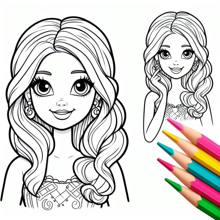 Barbie boyama sayfaları PDF indir