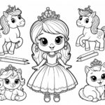 Prenses Boyama Sayfaları PDF