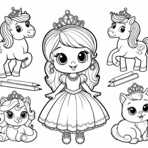 Prenses Boyama Sayfaları PDF