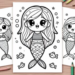 Denizkızı Boyama Sayfası Kitabı PDF