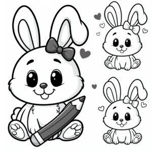 Tavşan Boyama Sayfaları PDF