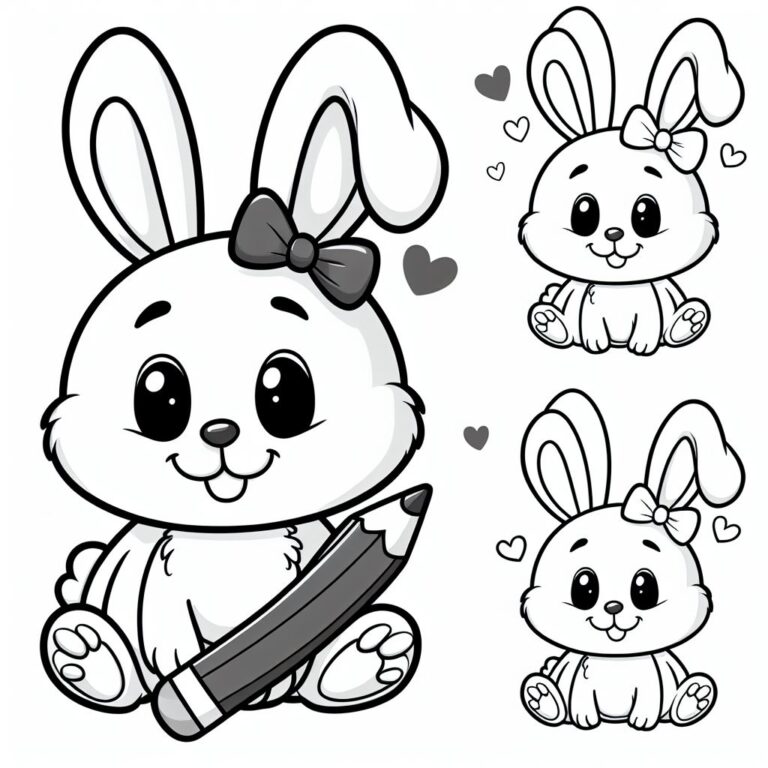 Tavşan Boyama Sayfaları PDF