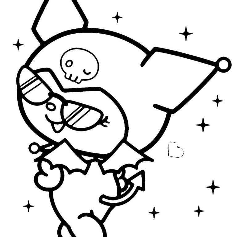 Kuromi Coloring Pages