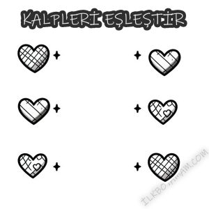 Eğitici Boyama Sayfası - Kalp