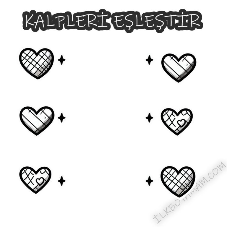 Eğitici Boyama Sayfası - Kalp