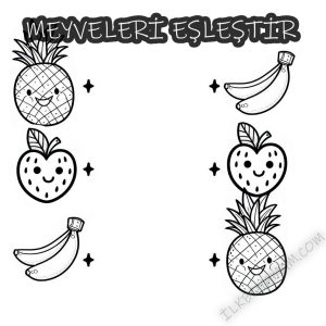 Eğitici Boyama Sayfası - Meyve Sayfası