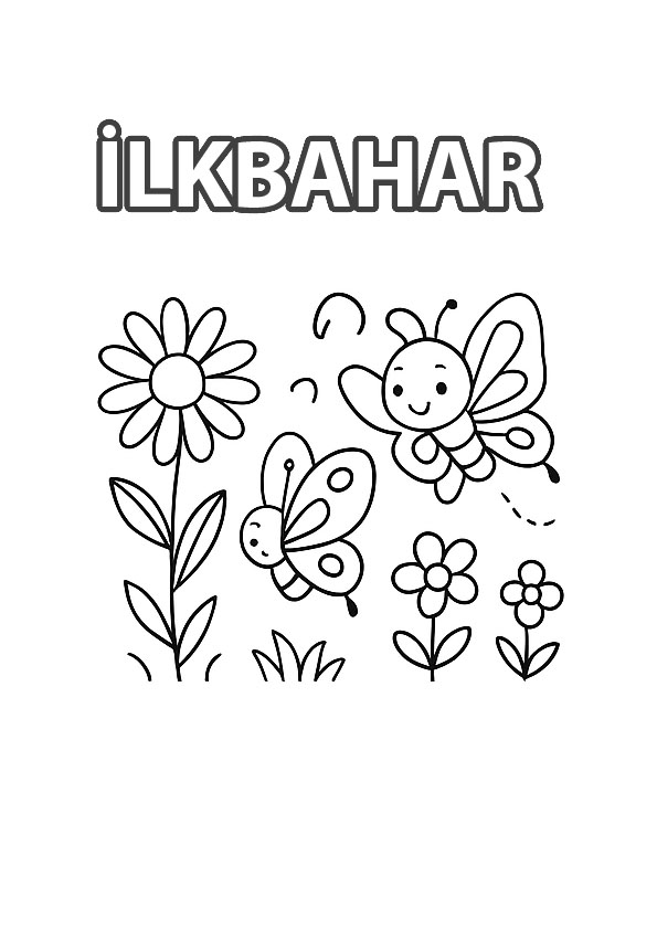 İlkbahar Boyama Sayfası - 2