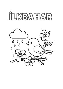 İlkbahar Boyama Sayfası - 4