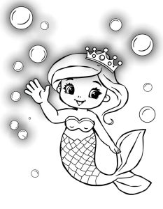 Denizkızı Boyama Sayfası