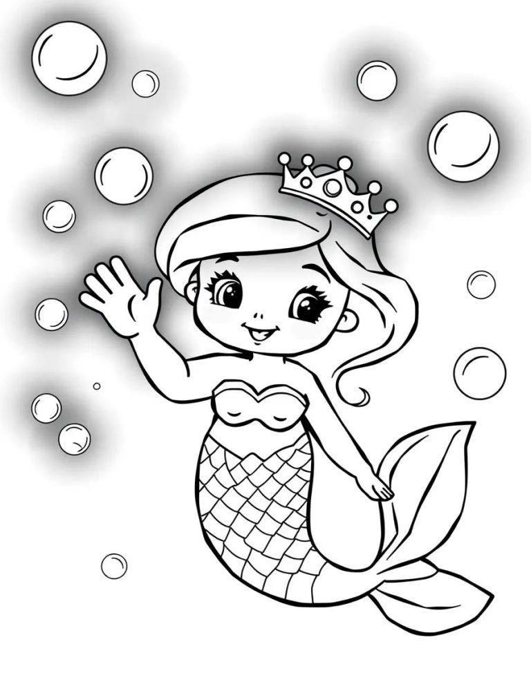 Denizkızı Boyama Sayfası