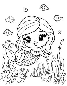 Denizkızı Boyama Sayfası