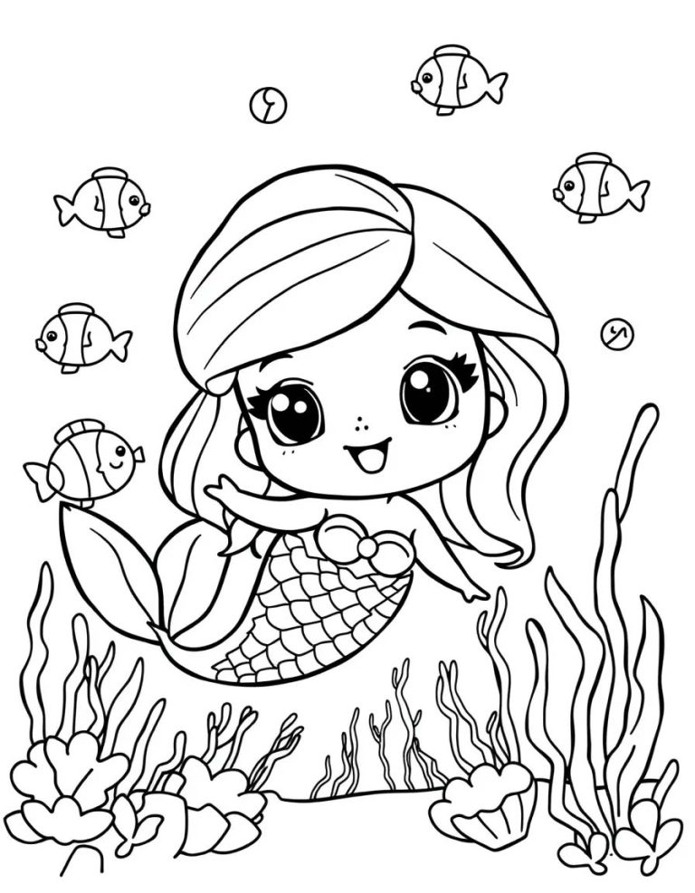 Denizkızı Boyama Sayfası