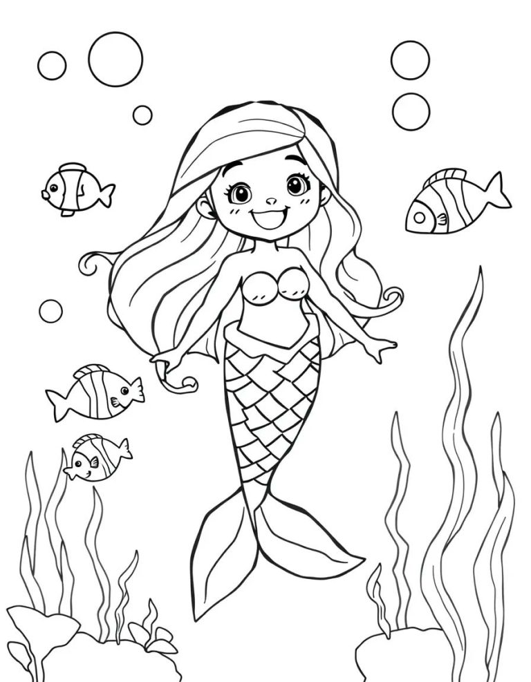 Denizkızı Boyama Sayfası