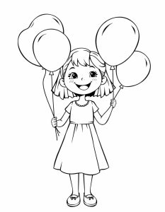 Kız Boyama Sayfası