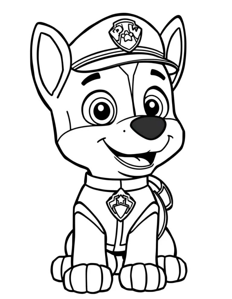 Paw Patrol - Chase Boyama Sayfası