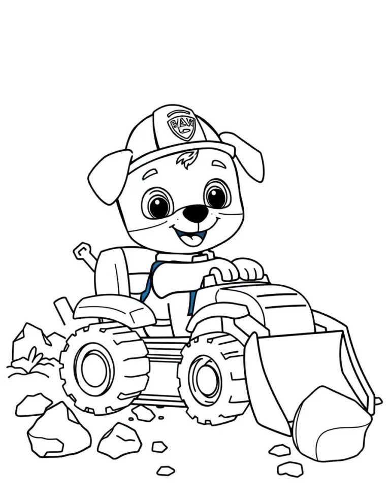 Paw Patrol - Rubble Boyama Sayfası