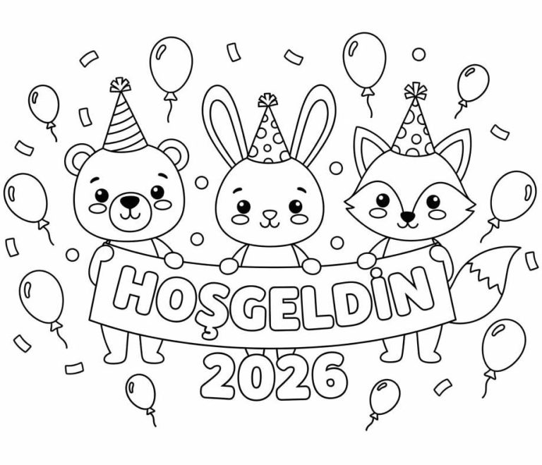 2026 Yılbaşı Kutlama Boyama