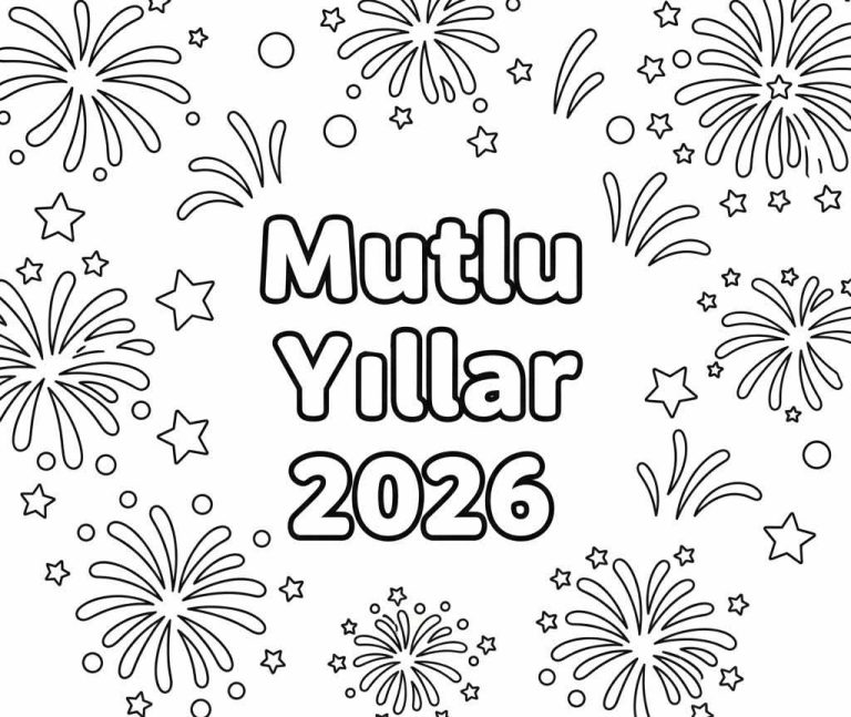 2026 Mutlu Yıllar Boyama