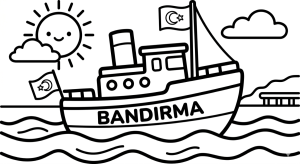19 Mayis Bandirma Vapuru Boyama Sayfası